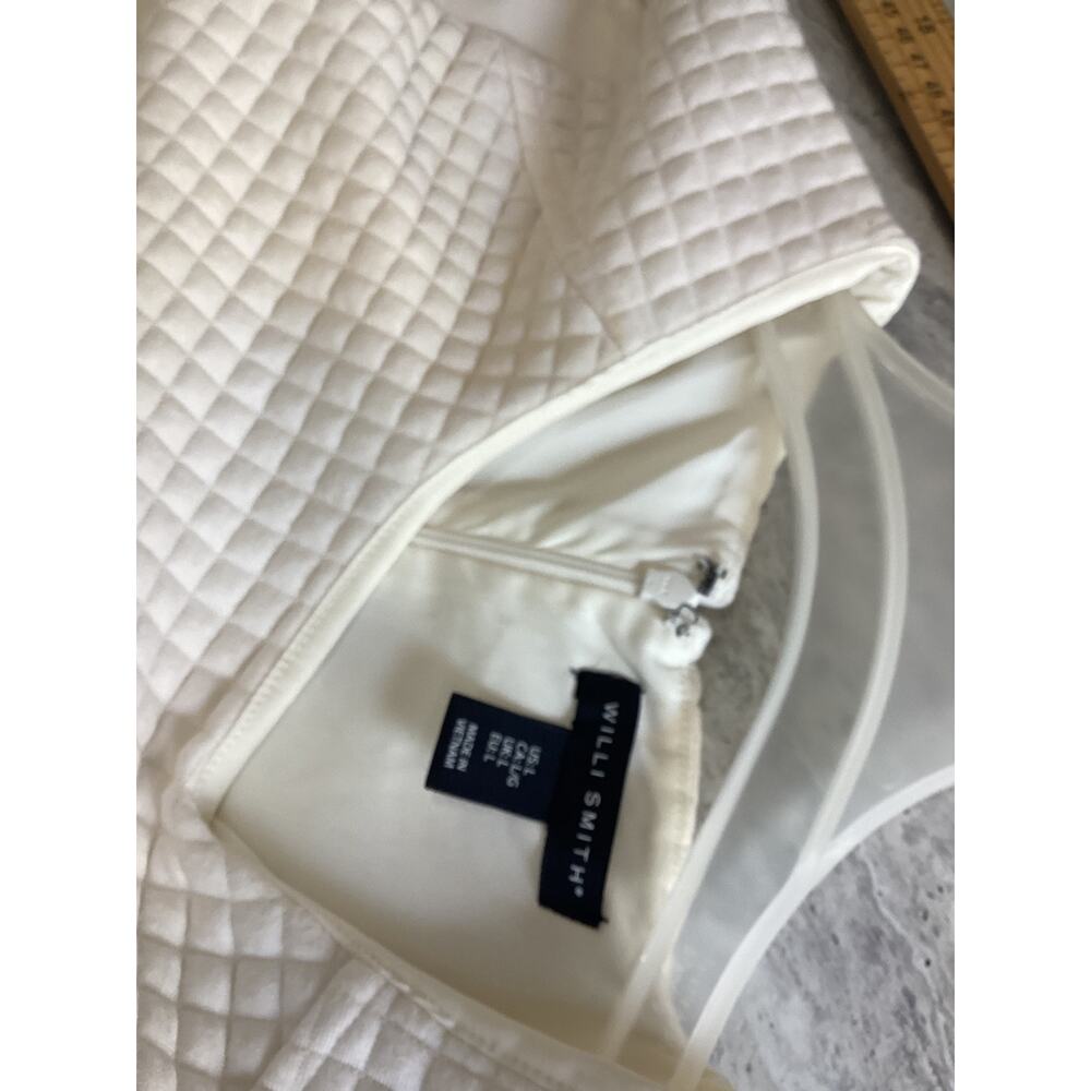 Will Smith Sleeveless Swiss dot seersucker textured fit & flare pullover